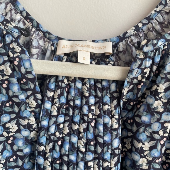 One of a Kind Sample Sale Ann Mashburn Belted Dress in Blue Liberty Fabric Small - Picture 5 of 12